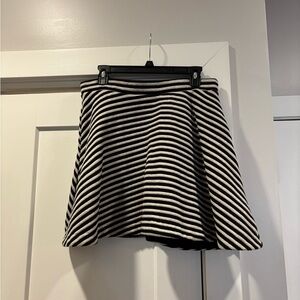 GAP Black and White Striped Skater Skirt